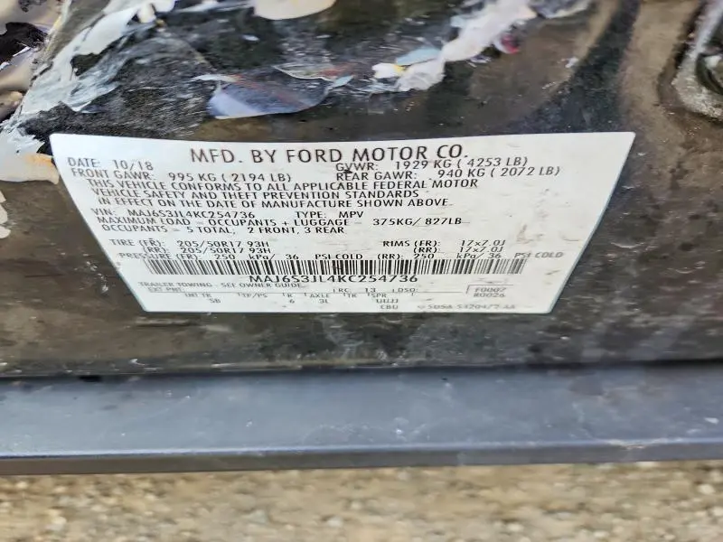 2019 FORD ECOSPORT SES  