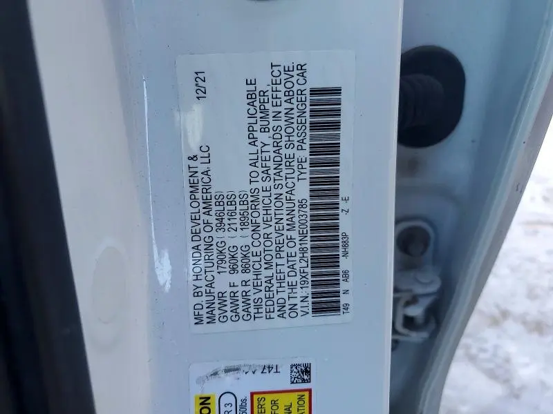 2022 HONDA CIVIC SPORT  