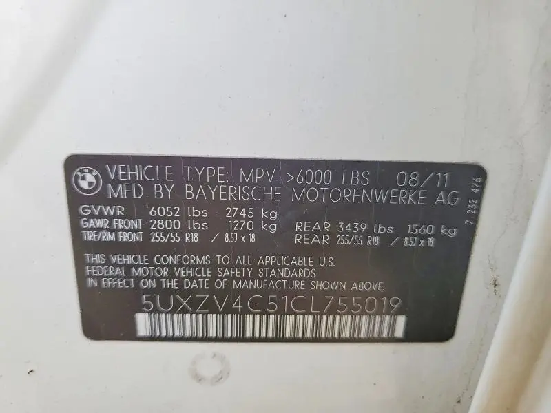 2012 BMW X5 XDRIVE35I  