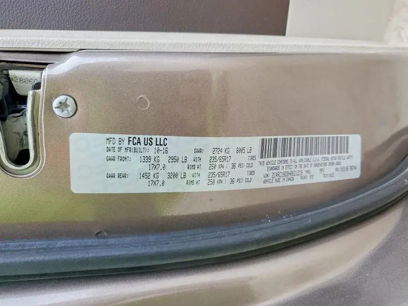 2017 CHRYSLER PACIFICA TOURING L  