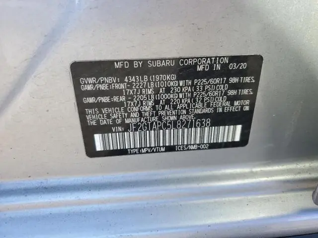 2020 SUBARU CROSSTREK PREMIUM  