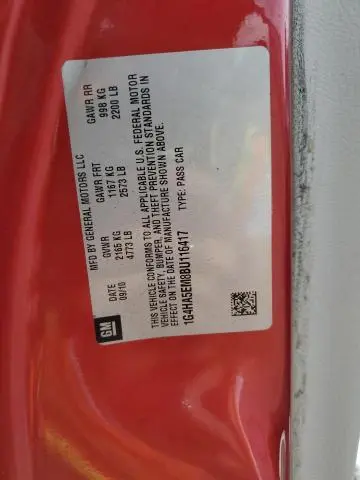 2011 BUICK LUCERNE CX