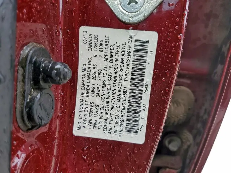 2013 HONDA CIVIC EX  