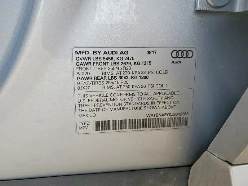 2018 AUDI Q5 PREMIUM PLUS  