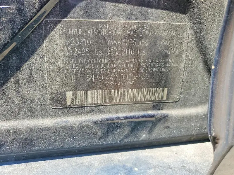 2011 HYUNDAI SONATA LIMITED  
