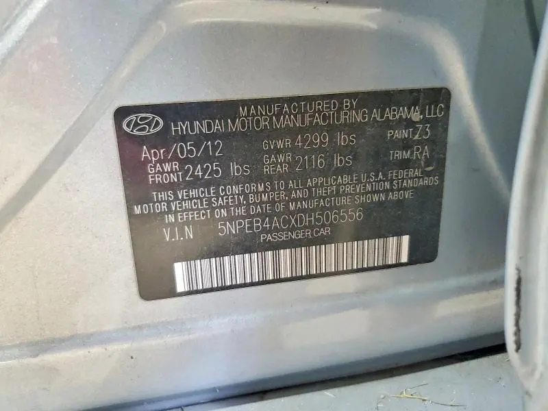 2013 HYUNDAI SONATA GLS  