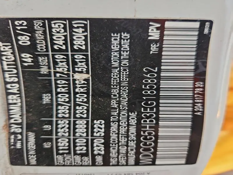 2014 MERCEDES-BENZ GLK 350  