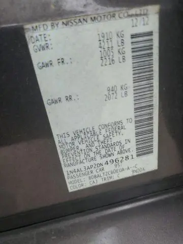 2013 NISSAN ALTIMA 2.5  