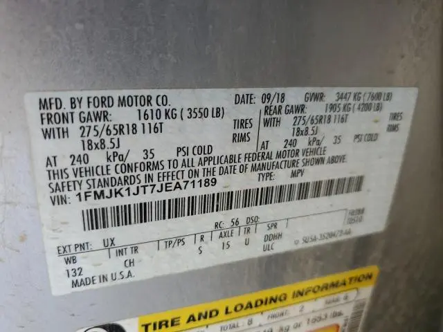 2018 FORD EXPEDITION MAX XLT  