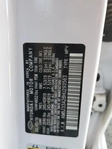 2017 HYUNDAI TUCSON LIMITED  