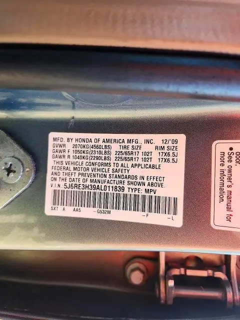 2010 HONDA CR-V LX  