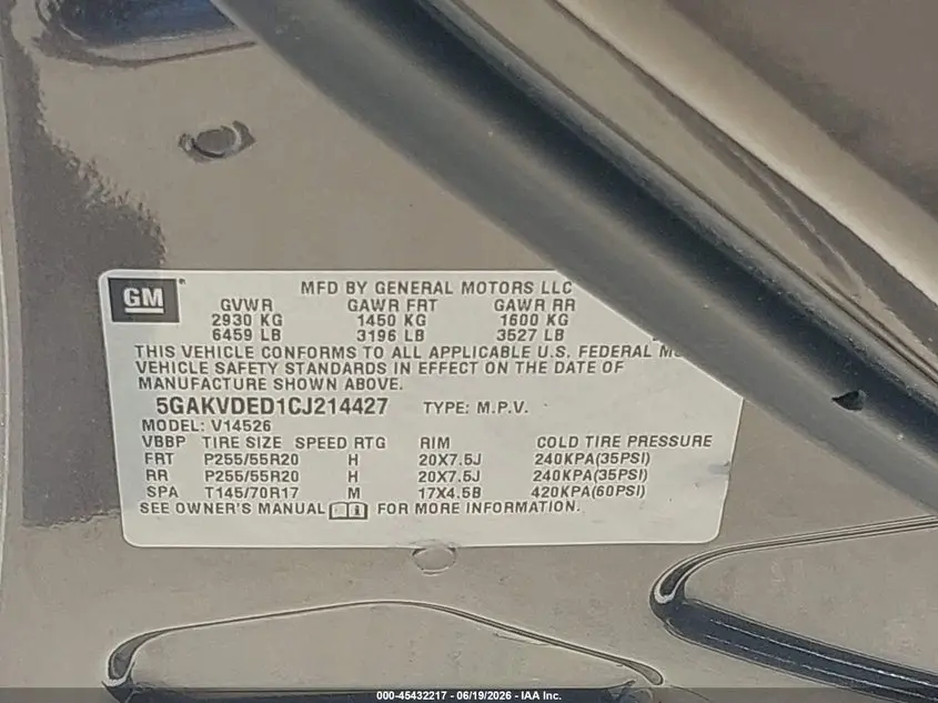 2012 BUICK ENCLAVE PREMIUM