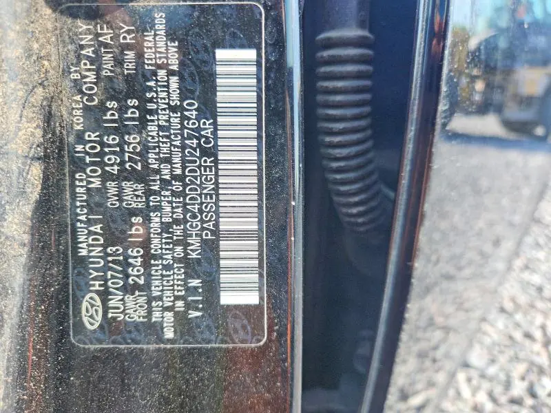 2013 HYUNDAI GENESIS 3.8L  