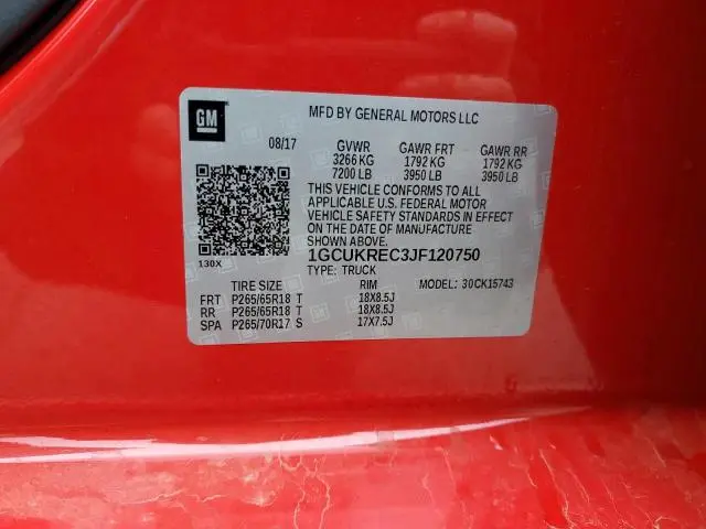 2018 CHEVROLET SILVERADO K1500 LT  