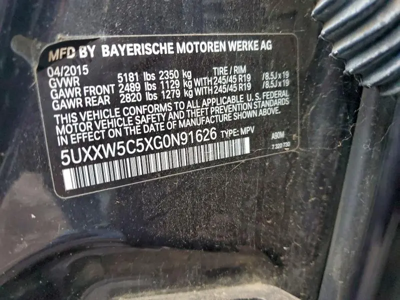 2016 BMW X4 XDRIVE35I  