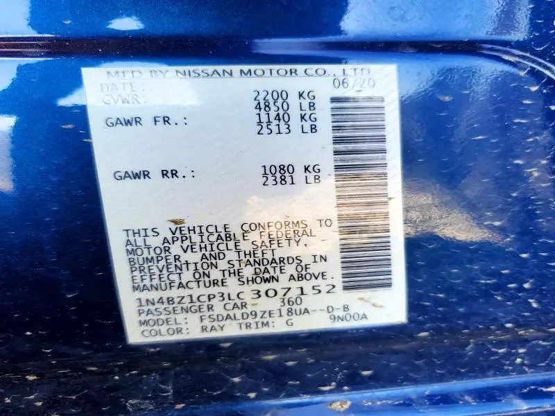 2020 NISSAN LEAF SV PLUS  