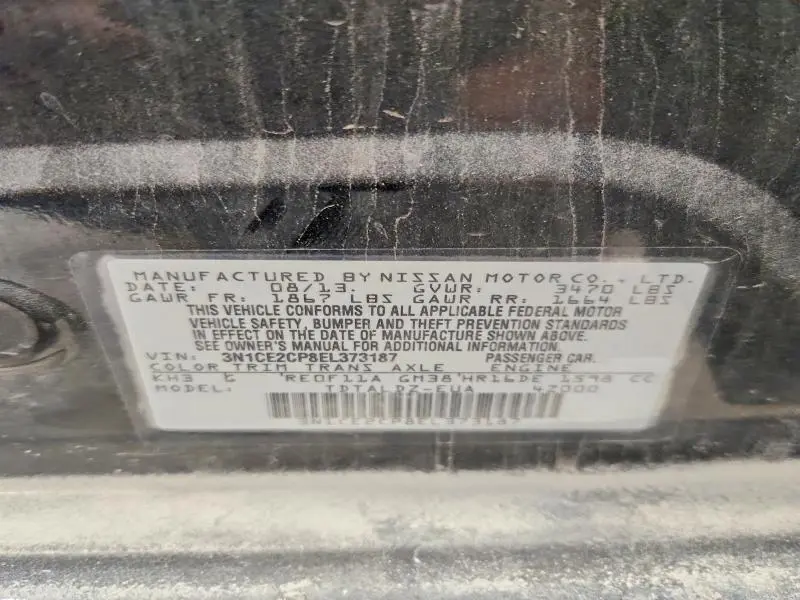 2014 NISSAN VERSA NOTE S  