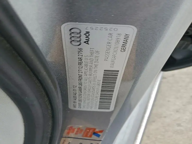 2012 AUDI A6 PREMIUM  