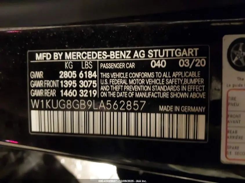 2020 MERCEDES-BENZ S 560 4MATIC