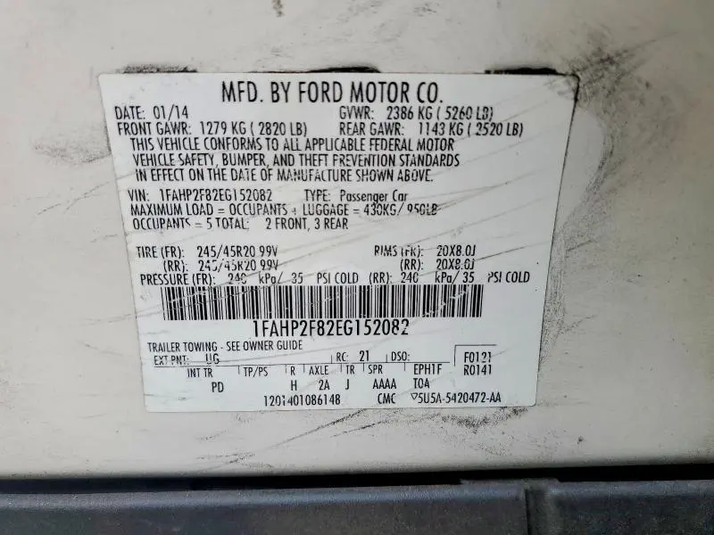 2014 FORD TAURUS LIMITED  