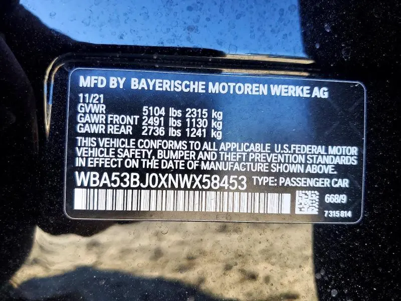 2022 BMW 540 I  