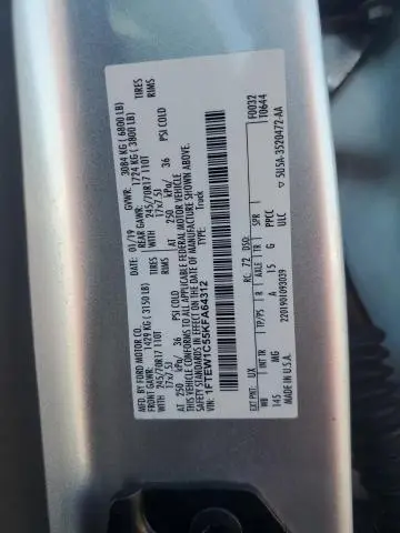 2019 FORD F150 SUPERCREW  