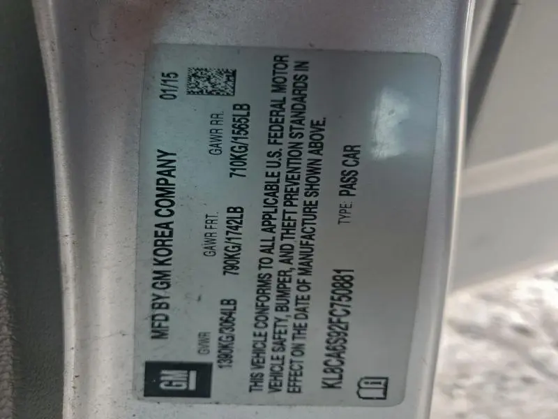 2015 CHEVROLET SPARK LS  