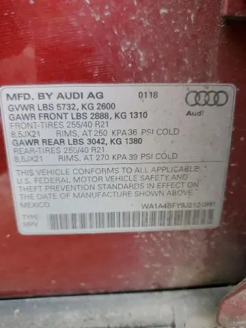 2018 AUDI SQ5 PREMIUM PLUS  