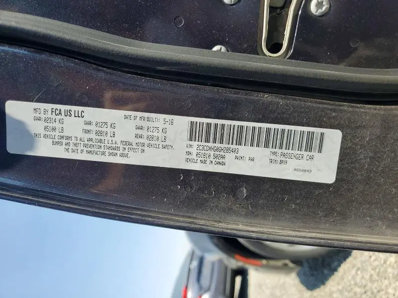 2016 DODGE CHARGER SXT  