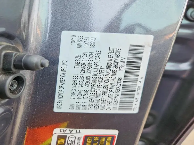 2019 HONDA CR-V EX  