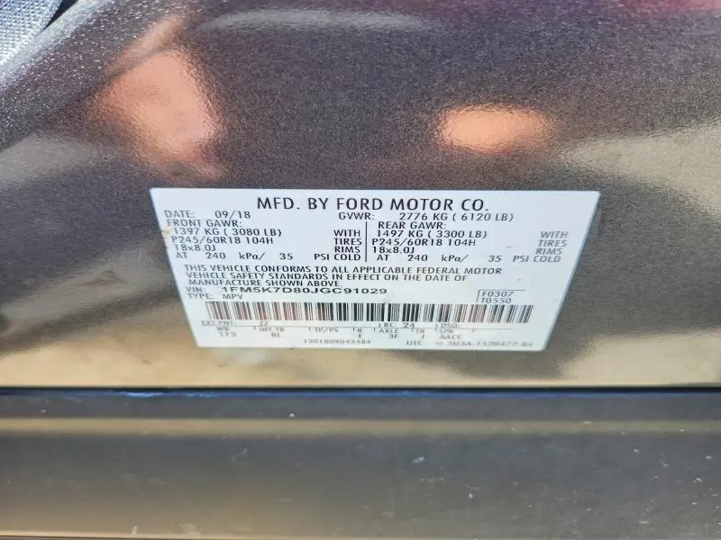 2018 FORD EXPLORER XLT  