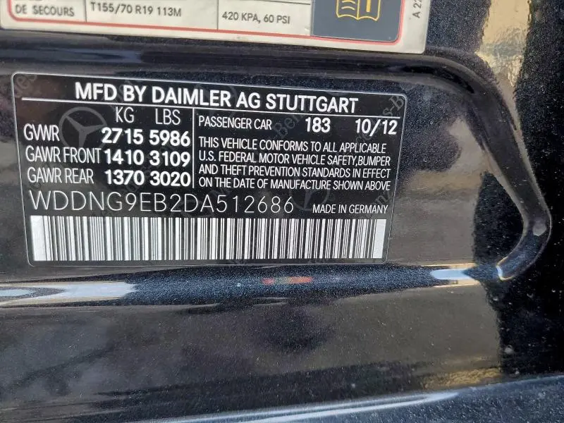 2013 MERCEDES-BENZ S 550 4MATIC  