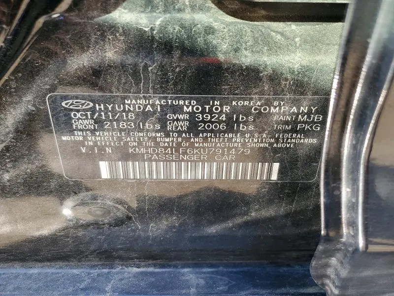 2019 HYUNDAI ELANTRA SEL  