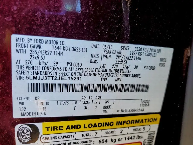 2018 LINCOLN NAVIGATOR L BLACK LABEL  