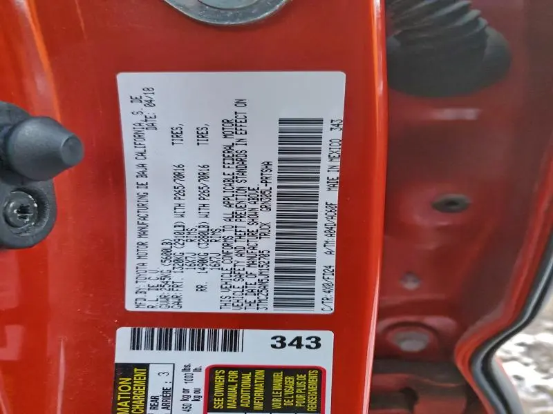 2018 TOYOTA TACOMA DOUBLE CAB  