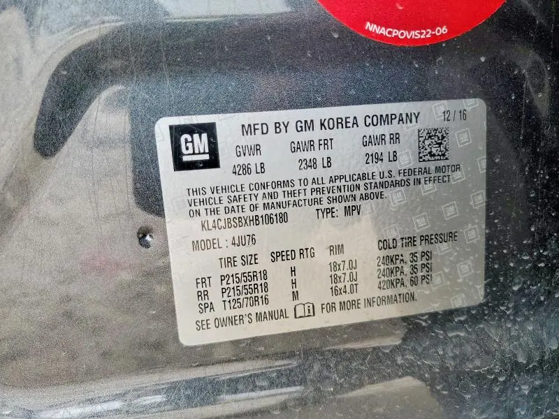 2017 BUICK ENCORE PREFERRED II  
