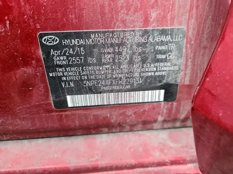 2015 HYUNDAI SONATA SE  