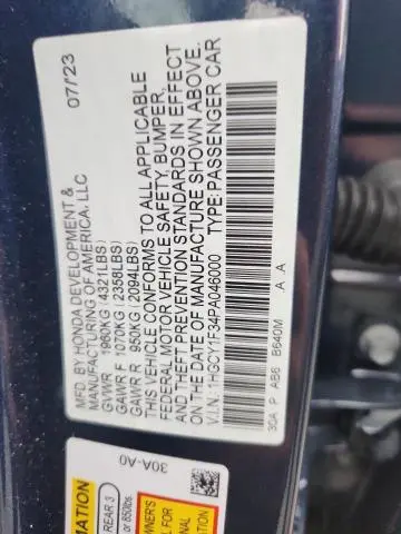 2023 HONDA ACCORD EX  