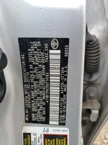2013 TOYOTA CAMRY L  