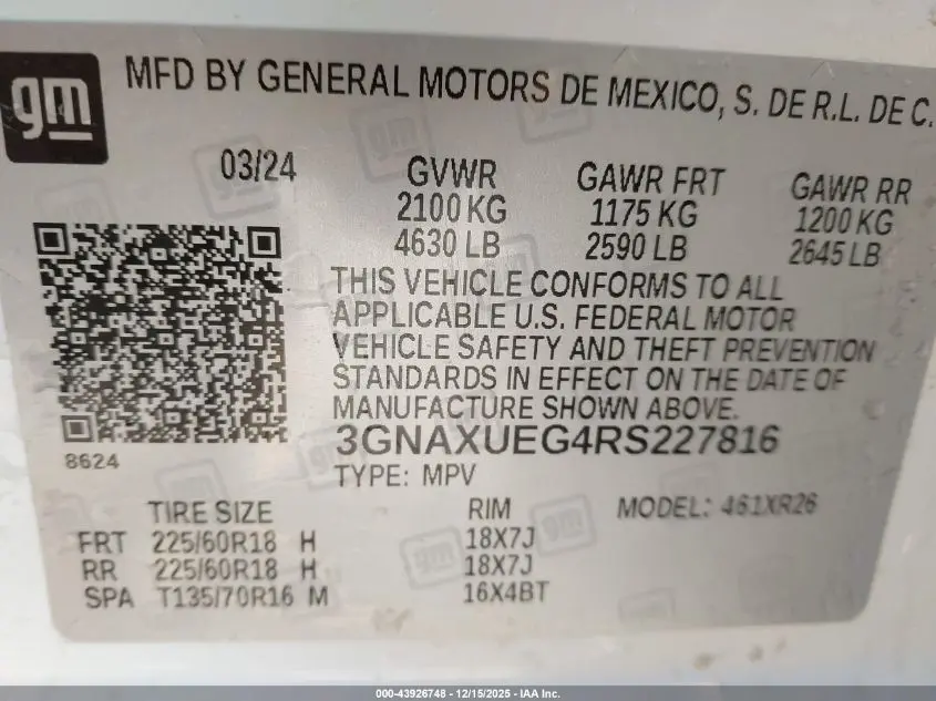 2024 CHEVROLET EQUINOX AWD LT