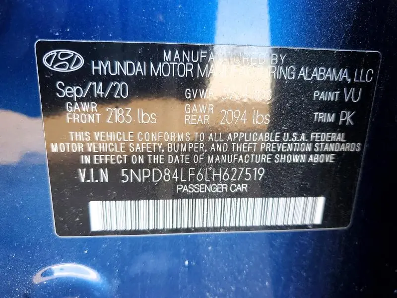 2020 HYUNDAI ELANTRA VALUE EDITION  