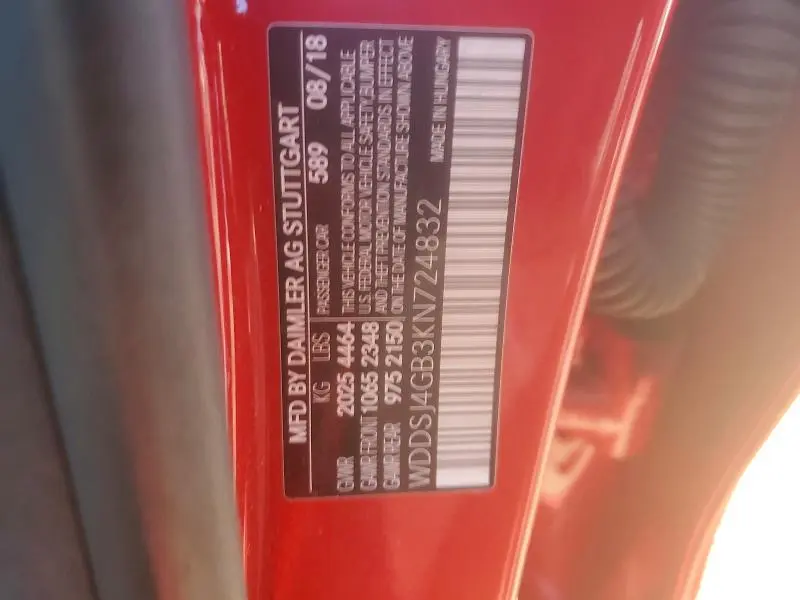 2019 MERCEDES-BENZ CLA 250 4MATIC  