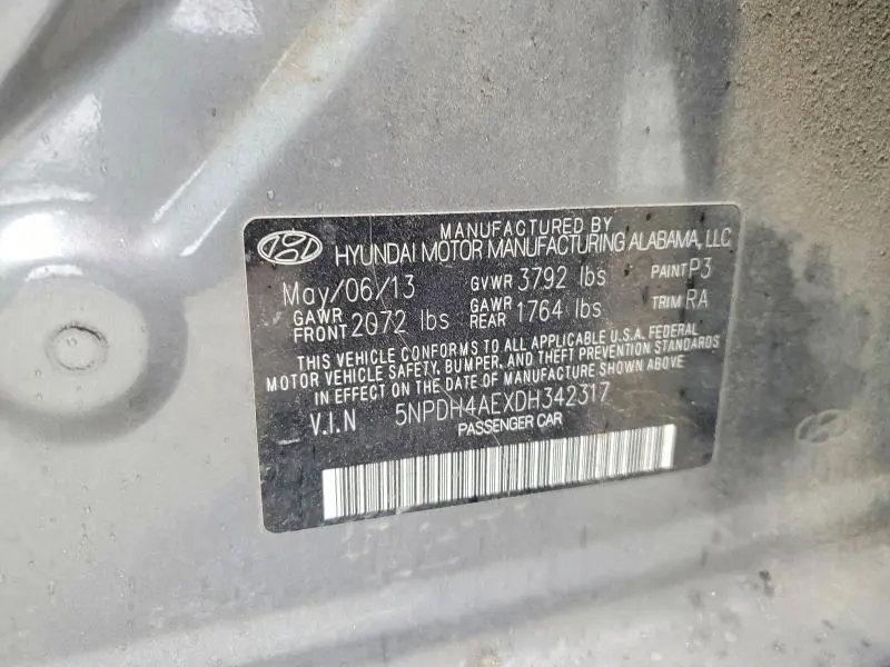 2013 HYUNDAI ELANTRA GLS  