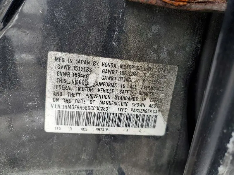 2013 HONDA FIT SPORT  