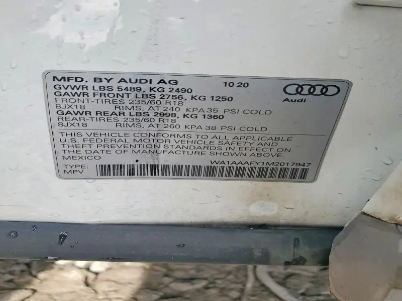 2021 AUDI Q5 PREMIUM  