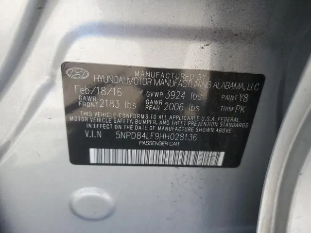 2017 HYUNDAI ELANTRA SE