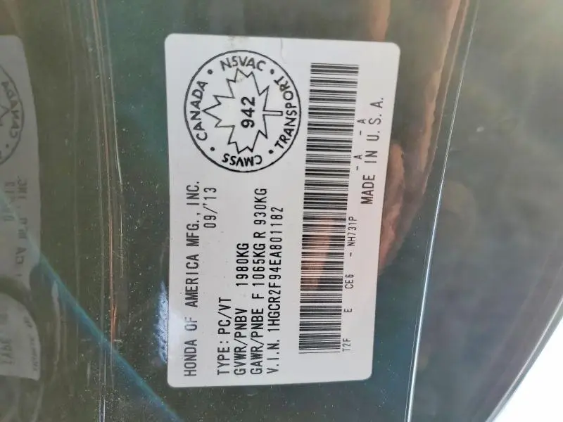 2014 HONDA ACCORD TOURING  