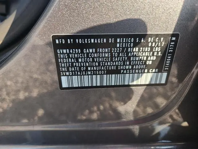 2018 VOLKSWAGEN JETTA SPORT  