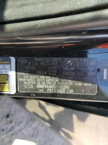 2016 KIA FORTE LX