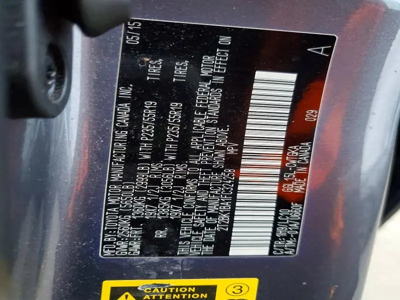 2015 LEXUS RX 350 BASE  